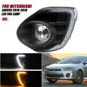 For Mitsubishi Lancer 2016-19 Fog Light Bumper Frame Cover Daytime Running Light - Picture 1 of 9