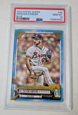 Spencer Strider 2022 Gypsy Queen #44 Blue [PSA 10] RC 108/150 Rookie Card - Image 1 of 3