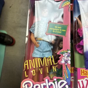 Muñeca Barbie Animal Lovin Ken Boyfriend 1988 vintage #1351 mono chimpancé NUEVO - Imagen 1 de 4