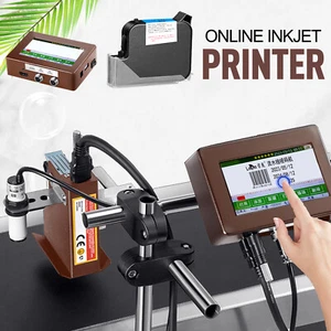 Online-Tintenstrahldrucker Etikette Inkjet Drucker LOGO Datum Barcode 2-25.4mm - Afbeelding 1 van 13