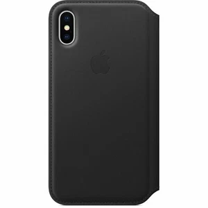 Apple iPhone X Leather Folio - Black Original Leather Genuine MQRV2ZM/A - Picture 1 of 3