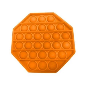 Popit Fidget Toy Push Bubble Sensory Stress Relief Kids Family - Octagon Orange - Picture 1 of 5