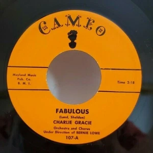 Charlie Gracie FABULOUS / JUST LOOKIN' (GREAT ROCKABILLY 45) #107 PLAYS VG++ - Picture 1 of 4