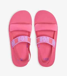 UGG Zuma Sling Pink Purple Puffy Platform Slide Sandal Shoe Kid 6 Women 8 New 5C - Picture 1 of 10