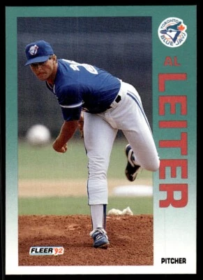 1992 Fleer Baseball Card Al Leiter Toronto Blue Jays #334 - Image 1 of 2