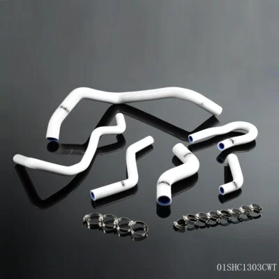 Mangueira de radiador de silicone branca compatível com 92-00 HONDA CIVIC 1.6L SOHC D15 D16 EG EK - Imagem 1 de 4