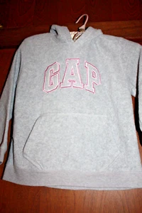 GAP LONG SLEEVE GREY HOODIE SIZE 8 - Picture 1 of 3