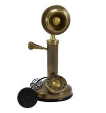 Antique Telephone Candlestick Phone Rotary Dial Miniature Decorative Model Only