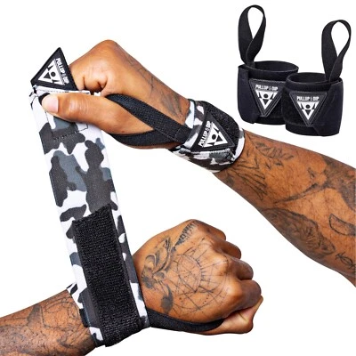 PULLUP & DIP Wrist Wraps Camo Handgelenkbandagen für Kraftsport, Calisthenics, Bodybuilding