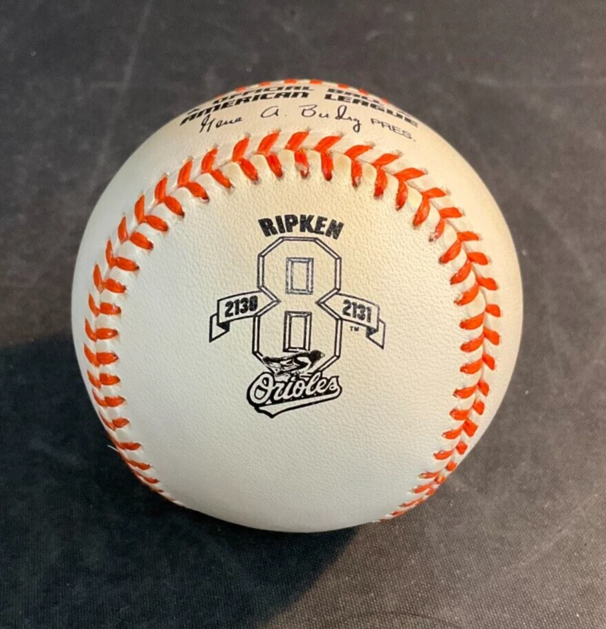 Official American League Baltimore Orioles Cal Ripken Jr Souvenir Baseball-Stain - Image 1 of 3