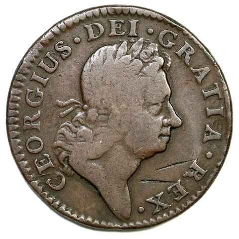 1724 Wood's Hibernia Half Penny Colonial Coin 1/2p Cover