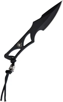 Spartan Blades Enyo 2.75" AUS-8A Black One-piece Skeleton Fixed Knife SBBL2BK - Image 1 of 2