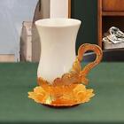 Ceramic Coffee Mug with Saucer Set Espresso Mugs for Romantic Office Kitchen
