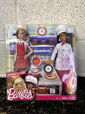 2016 Barbie Chef and Waiter Set Mattel FCP66 NEW DAMAGED PACKAGING
