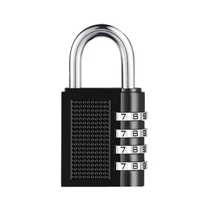 Combination Lock 4 Digit Locker Padlock For School Suitcases Locker Fence - Picture 1 of 11