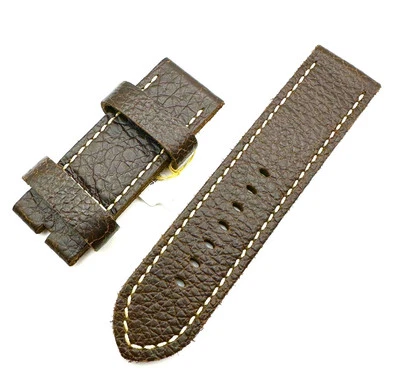 Nueva correa genuina Officine Panerai Luminor 26 mm de cuero de becerro marrón MX006DJ5 Foto 1 de 4