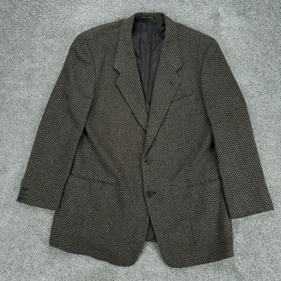 Giorgio Armani Blazer Mens 41R Brown Textured Wool Suit Jacket Made In Italy - Image 1 of 4