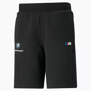 MENS PUMA BMW ///M MMS 533374 01 COTTON BLACK SWEAT SHORTS SIZE XXL 2XL MSRP $55 - Picture 1 of 2