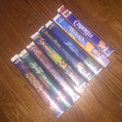 BRAND NEW SEALED 8 DISNEY VHS Black Diamond Classics Masterpiece Gold Collection - Image 1 of 3