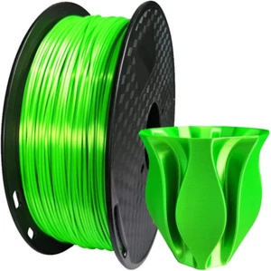 Silk Green PLA Filament 1.75 Mm 3D Printer Filament 1KG 2.2LBS Spool 3D Printing - Picture 1 of 5