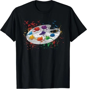 Art Painting Paint Palette Illustration Drawing Artist Gift Unisex T-Shirt - Picture 1 of 3