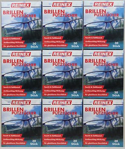 Brillenputztücher  Brillentuch feucht ,30, 60, 90, 120, 150, 180 bis 900 Stck.