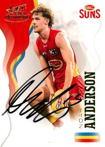 Signed 2021 Gold Coast Suns AFL Optimum Card - Noah Anderson - Picture 1 of 3