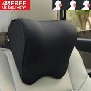 Soft Car Seat Headrest Pillow Memory Foam Breathable Neck Support Cushion Pad UK - Picture 1 of 12