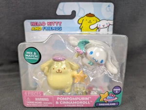 Confezione 2 Figurine Hello Kitty 2024 Pompompurin & Cinnamoroll Serie 2 Dreamland -NUOVE - Foto 1 di 6