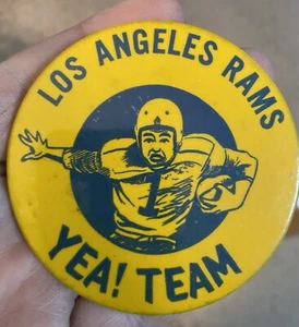 VINTAGE 40s 50s Los Angeles Rams Pin-back Button Philadelphia Badge Company - Picture 1 of 4
