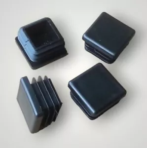 25x25mm Square Plastic End Caps Blanking Plugs Tube Box Section Inserts / Black - Picture 1 of 3