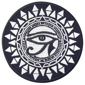 Clothing Patch Iron Sew On Patches transfers Badges appliques Eye of Horus Sun - Picture 1 of 4