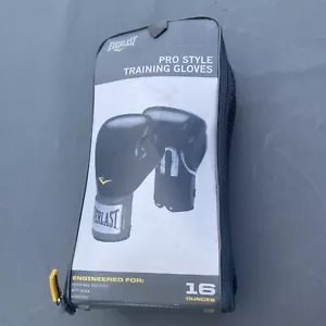Everlast Pro Style Boxhandschuhe - schwarz 16oz PR Neu - Bild 1 von 4