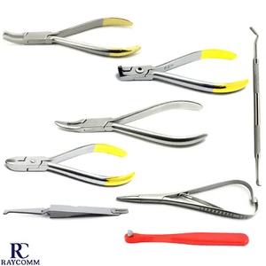 Dental Bracket Tweezers Scaler  Ligature Wire Cutter Orthodontic Set Up Tool Kit - Picture 1 of 12