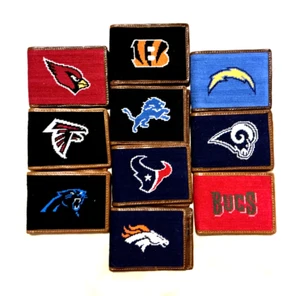 Neue SMATHERS & BRANSON NFL Carolina Panthers Leder-Geldbörse mit Doppelfaltung - Bild 1 von 24