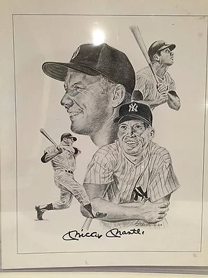 Mickey Mantle Autographed 1989 Limited Edition Lithograph  - Image 1 of 2