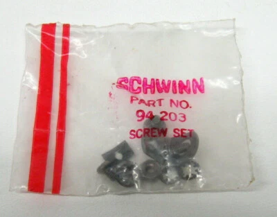  Juego de pinzas/tornillos para guardabarros trasero Schwinn. #94-203. Paquete individual - Nuevo - NOS Foto 1 de 2