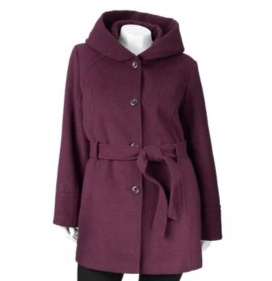 Jaqueta Croft &Barrow feminina Bordeaux com capuz tamanho médio - Imagem 1 de 4