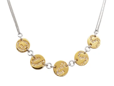 Collana Donna Guess In Acciaio Medagliette Placcate Oro Giallo 18kt UBN11305 - Immagine 1 di 3