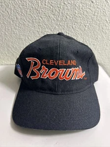 Cleveland Browns schwarz Sports Specialties Line Script Snapback Mütze Vintage - Bild 1 von 17