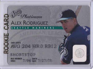 ALEX RODRIGUEZ RC Studio Platinum INSERT ROOKIE CARD Baseball RC M's Yankee AROD - Bild 1 von 2