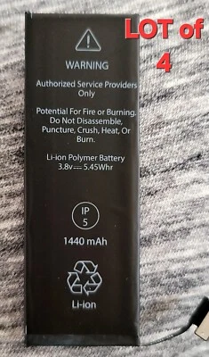 4x New PREMIUM 3.8v 1440mAh Li-ion Polymer Battery Replacement for iPhone 5 - Изображение 1 из 4