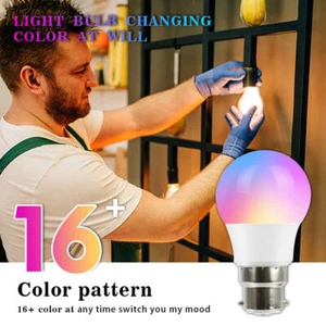 5W/7W B22 16 Colour Changing RGB LED Light Bulb Remote Control Party Disco Lamp - Picture 1 of 8