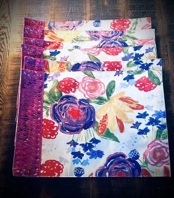 The Pioneer Woman Celia Lace Floral Reversible Placemat Set Of 6 Spring Crochet - Image 1 of 2