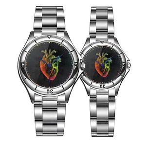 Reloj Corazón Anatómico, Diseño Arte Neón Vivo, Regalo Único Unisex para Amantes de la Ciencia - Imagen 1 de 5