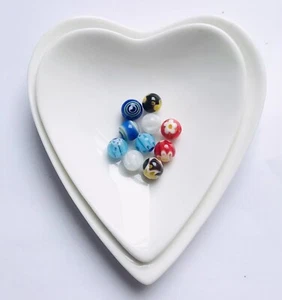 Stunning Multicoloured Millefiori Ball Handmade Bead 10 Pcs 8mm 2 - Picture 1 of 1