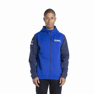SALE - Genuine Yamaha 2024 Paddock Blue Men's Blue Zip Hoody - Picture 1 of 3