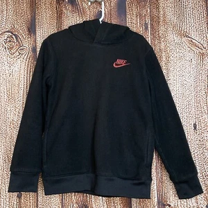 Nike Hoodie Youth Size Medium (6) Black Fleece Pullover Sweatshirt Hoodie - Picture 1 of 4