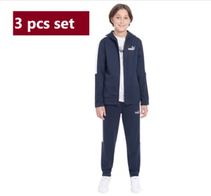 NEW PUMA Youth 3-piece Tech Fleece Set, Blue - Picture 1 of 4