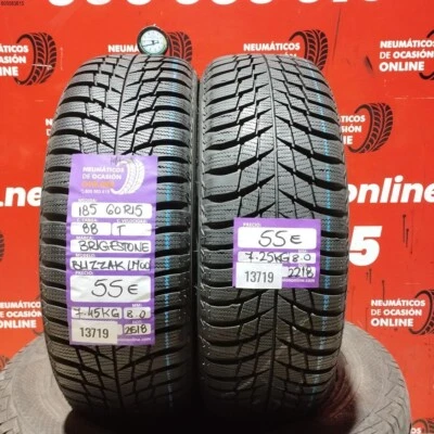 2x 185 60 R15 88T BRIDGESTONE BLIZZAK LM001 8.0/8.0 REF. 13719 - Imagen 1 de 4